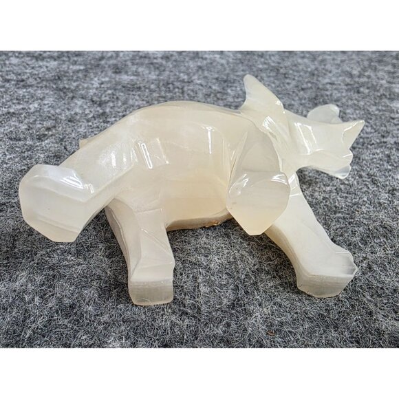 Handcrafted Onyx Stone Elephant Figurine 5" Tall Made in Mexico Art Sculpture - Picture 7 of 7